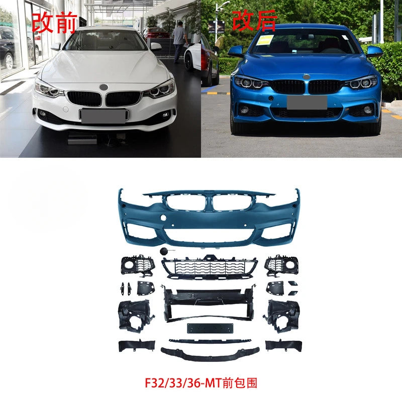 SAAR Suitable for BMW 4 Series F32/33/36MT Sport Front and Rear Bumpers Side Skirts Grille Front Bumper Assembly Export Parts
