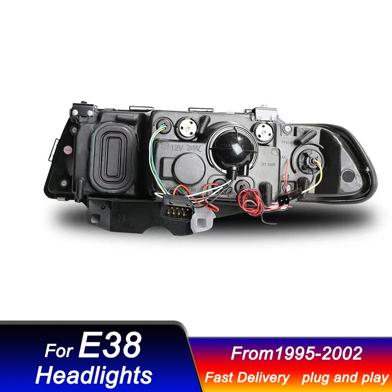 Car styling Headlights for BMW 7 series E38 1995-2002 full LED DRL Dynamic Signal Head Lamp Bi Xenon Beam Headlamp Accembly