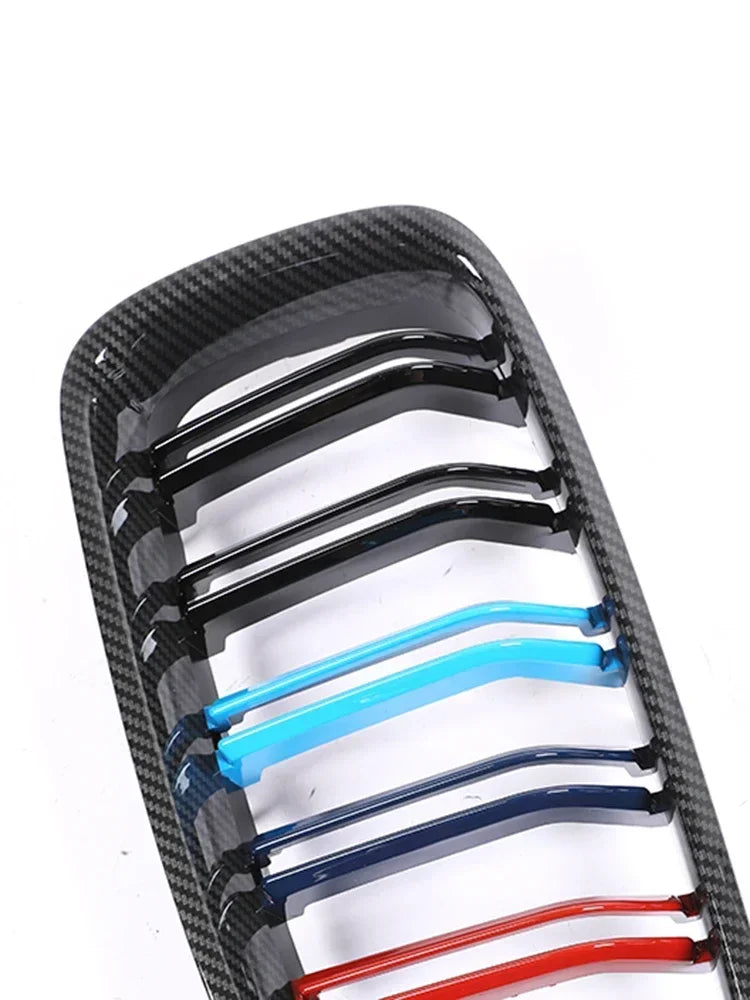 Front Refiting Racing Grille Carbon Fiber M Color Grill Kidney For BMW 3 Series F30 F31 F35 2012-2019 320i 328i 330i Accessories