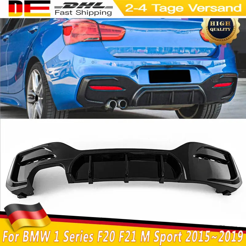 Rear Bumper Diffuser Lip MP Style For BMW 1 Series F20 F21 120i 120d 125d 125i M Sport LCI 2015~2019 Auto Rear Diffuser BodyKits