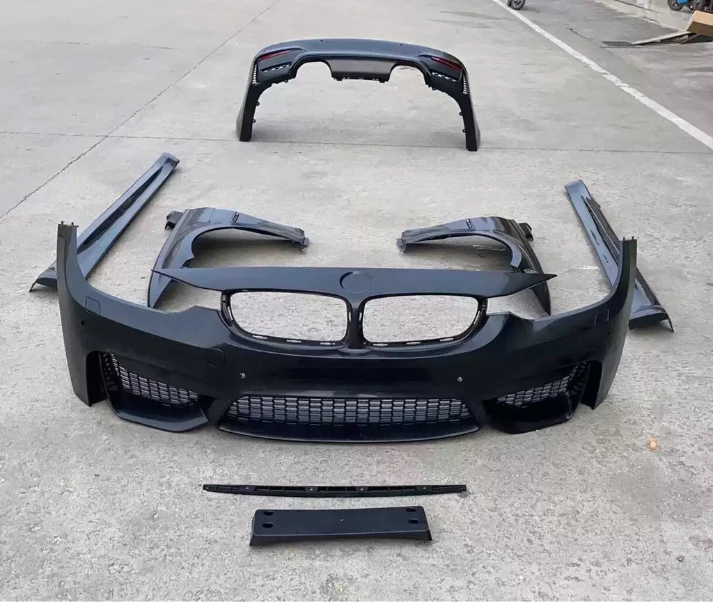 Car body kit for BMW 3 series F30 F35 13-19 modified m3 style front rear bumper grill fender Side skirt widen surround