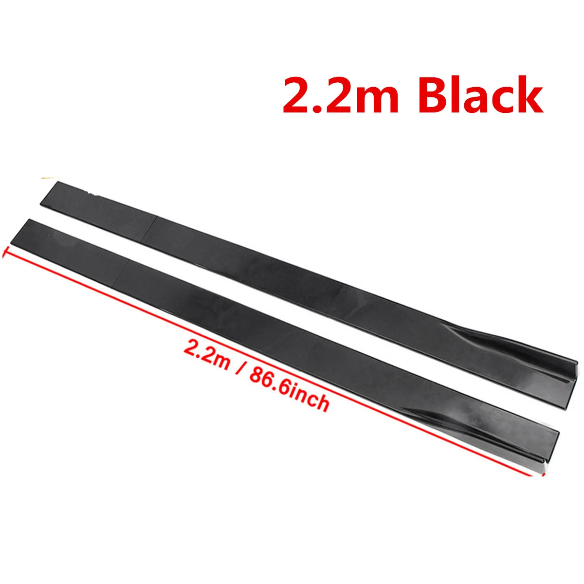 2.2m Glossy Black Universal Car Side Skirt Winglet Extensions Rocker Splitters For BMW F30 F80 F82 M4 F32 F36 E90 E92 F10