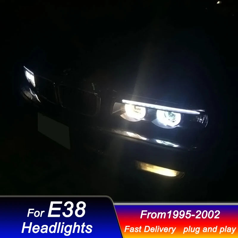 Car styling Headlights for BMW 7 series E38 1995-2002 full LED DRL Dynamic Signal Head Lamp Bi Xenon Beam Headlamp Accembly