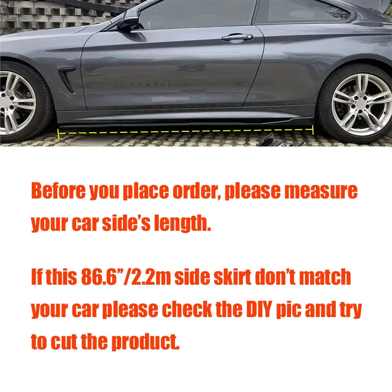 For BMW Accessories 3 Series E46 E36 99-06 Car Side Skirt Extensions Rocker Panels Side Trim Spoiler Factory Outlet Gloss Black