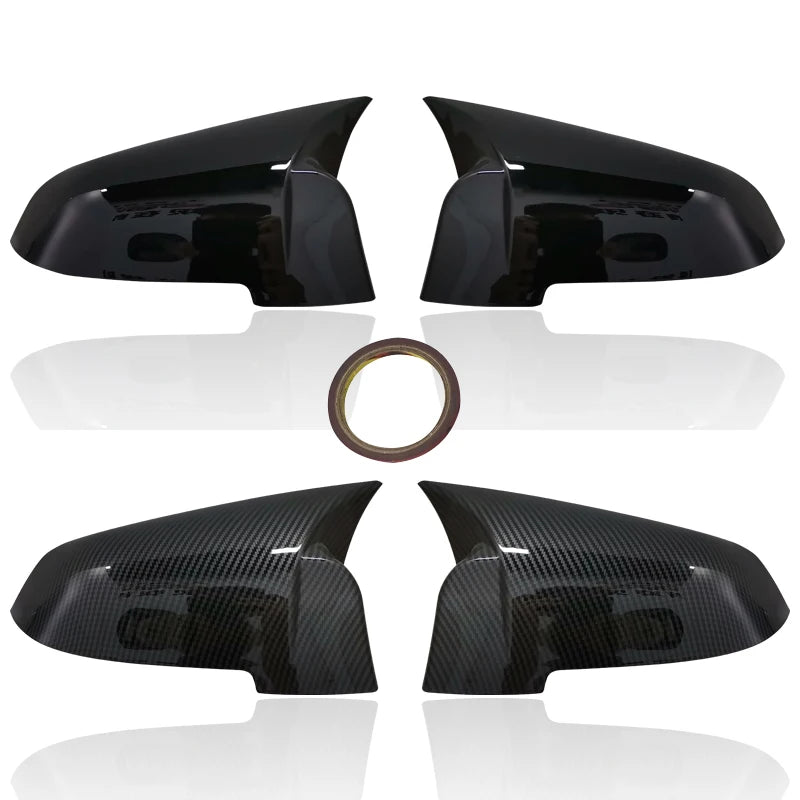 Carbon Fiber Look Black car Rearview Side Mirror cover Caps for BMW 5 6 7 Series F10 F11 F18 F07 F12 F13 F06 F01 F02 LCI