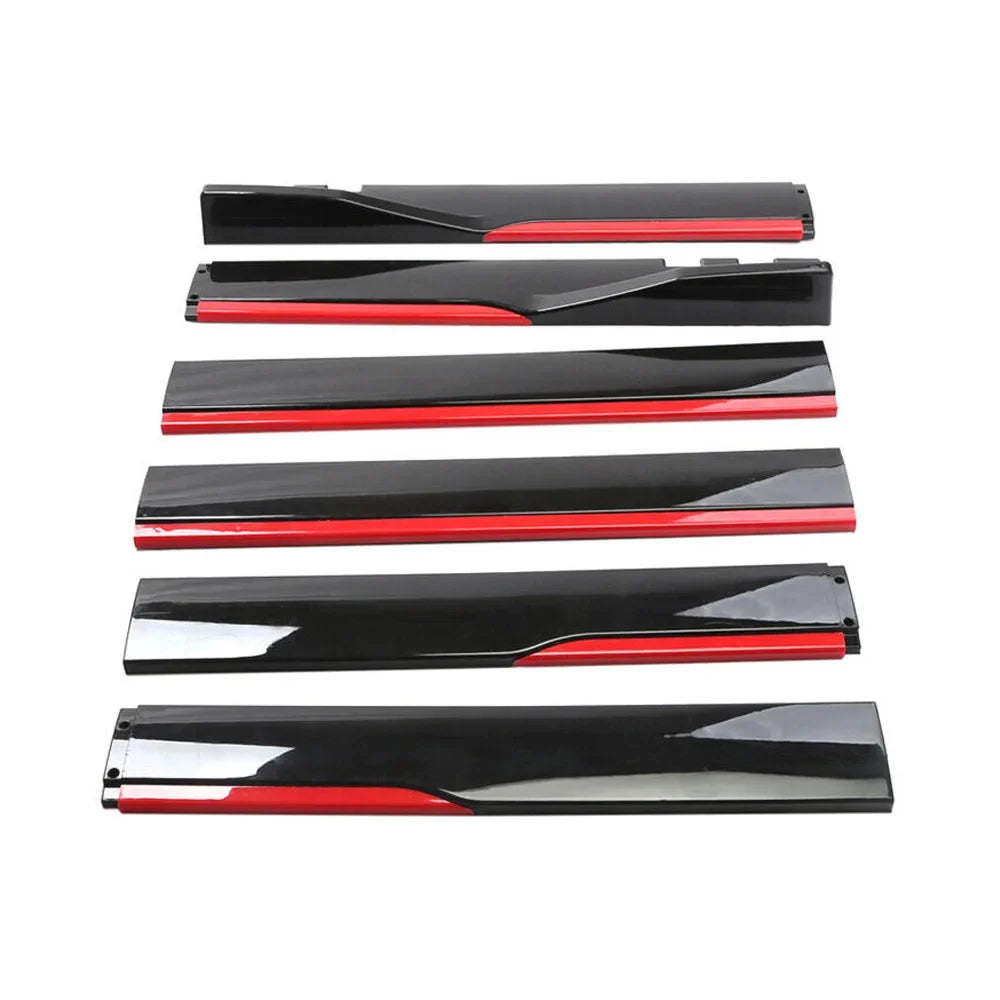 New 2m/2.2m Universal Side Skirts Rocker Diffuser Extension Rocker Panels Lip Splitters Bumper Carbon Black Side Skirt Spoiler
