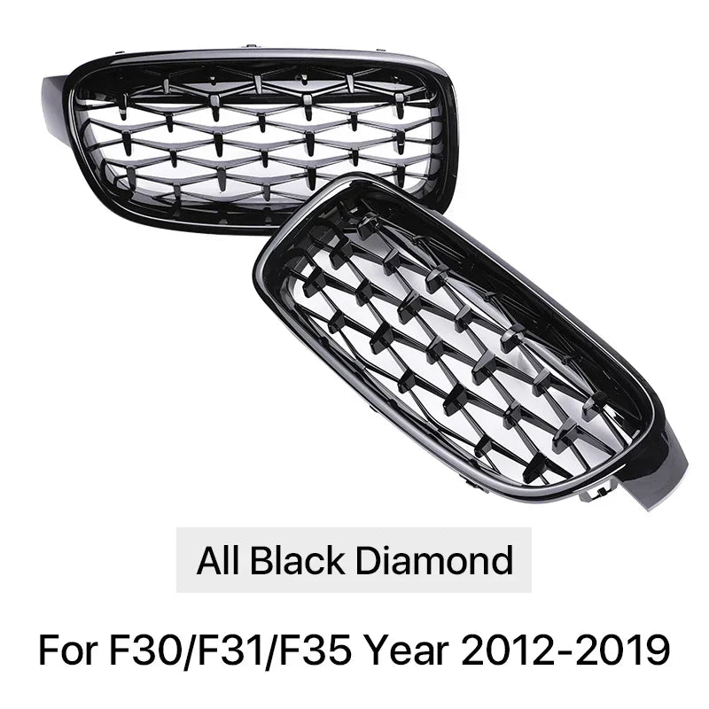 Front Refiting Racing Grille Carbon Fiber M Color Grill Kidney For BMW 3 Series F30 F31 F35 2012-2019 320i 328i 330i Accessories