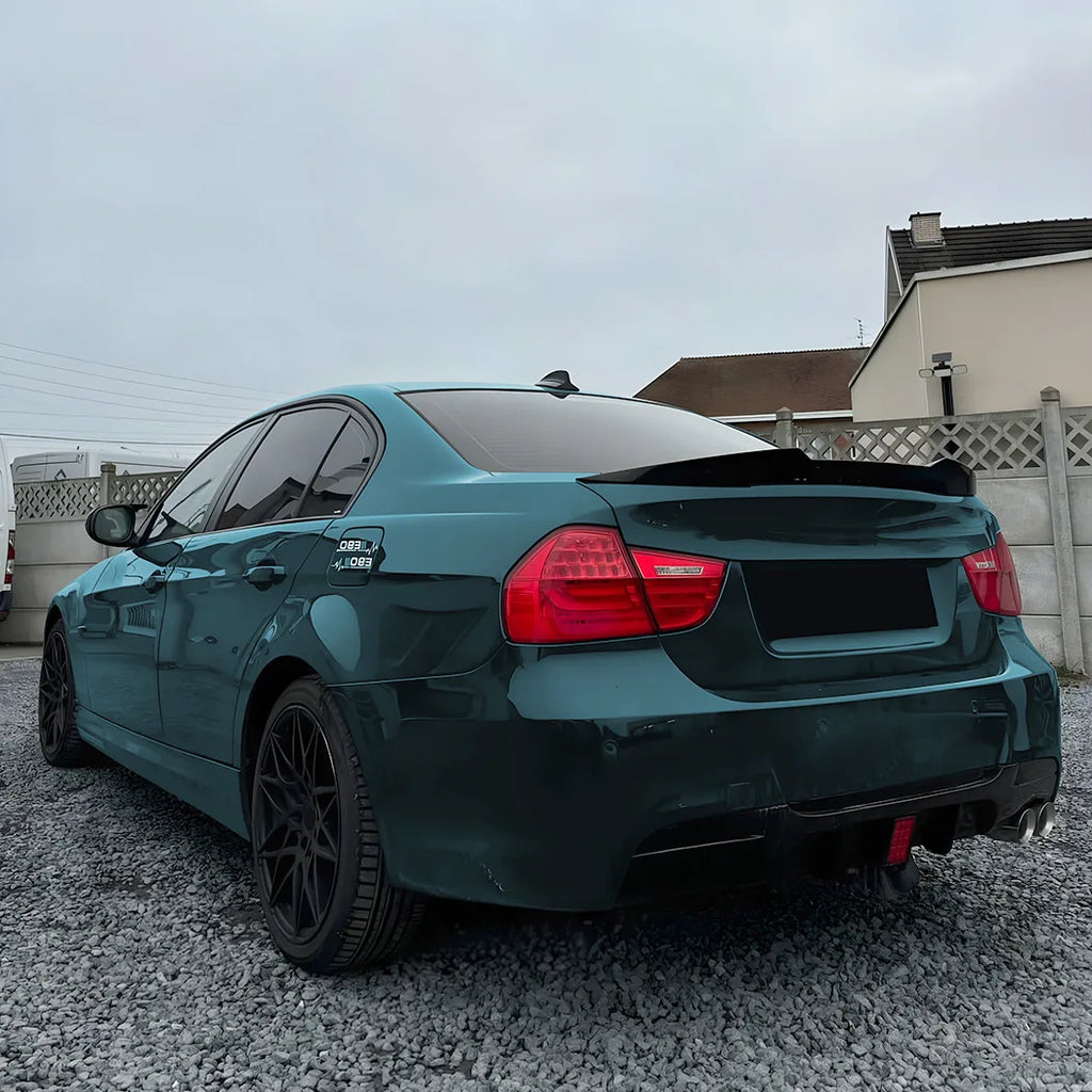 MP Style Rear Bumper Diffuser For BMW 3 Series E90 E91 320i 320d 325d 330d 335i 2005-2012 4-Door M-Sport Bodykits Tuning Black