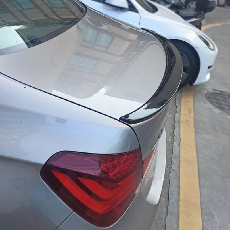 For BMW 7 Series F01 F02 F03 F04 740i 750i ABS Material Rear Trunk Lid Car Wing Lip Spoiler MP style  2008-2015