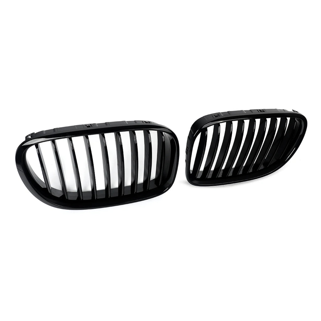 Magickit Front Bumper Kidney Grilles for BMW 7 Series F01 F02 2008 2009 2010 2011 2012 2013 2014 Gloss Black 740i 750i 760Li