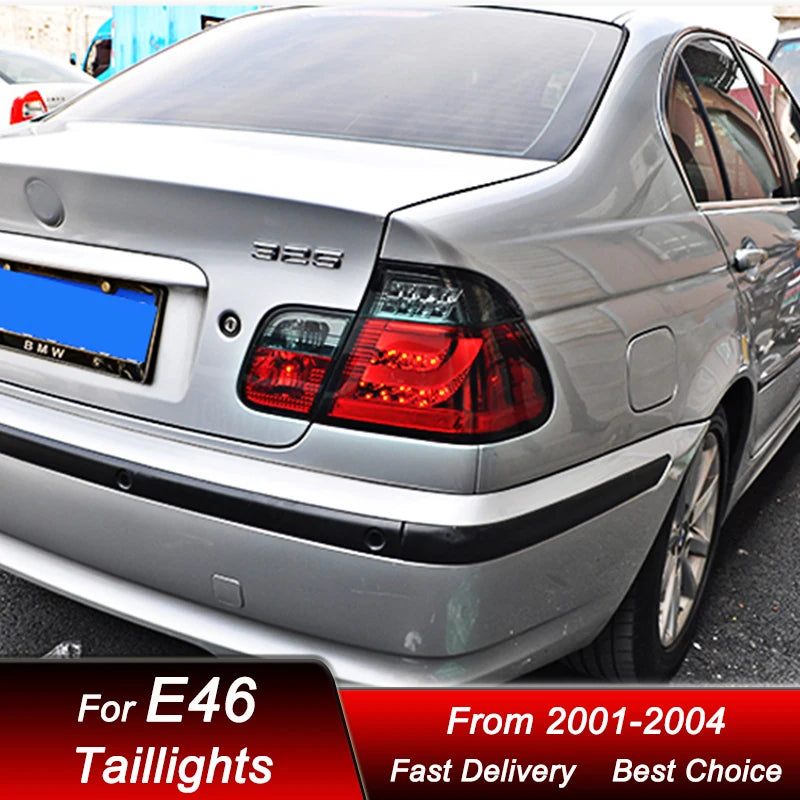 Car styling Tail Lights For BMW 3 series E46 4 doors Sedan 2001-2004 new style LED Dynamic Turn Signal Light Tail Lamp Assembly