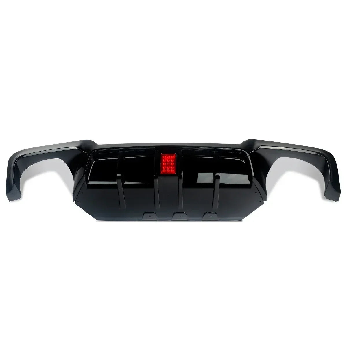 MagicKit for BMW 5 Series F10 M Sport Bumper 10-16 Carbon Look Rear Diffuser with LED Light