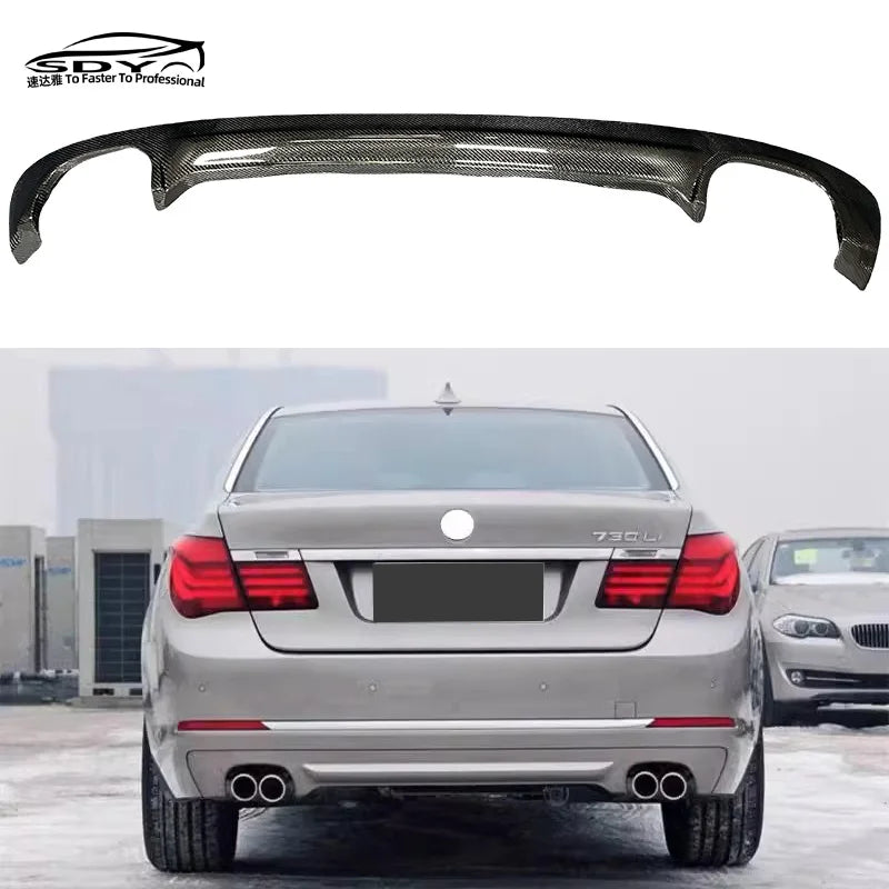 F01 F02 HM Style Carbon Fiber Rear Diffuser Rear Bumper Lip Splitter For BMW 7 Series F01 F02 2009-2015