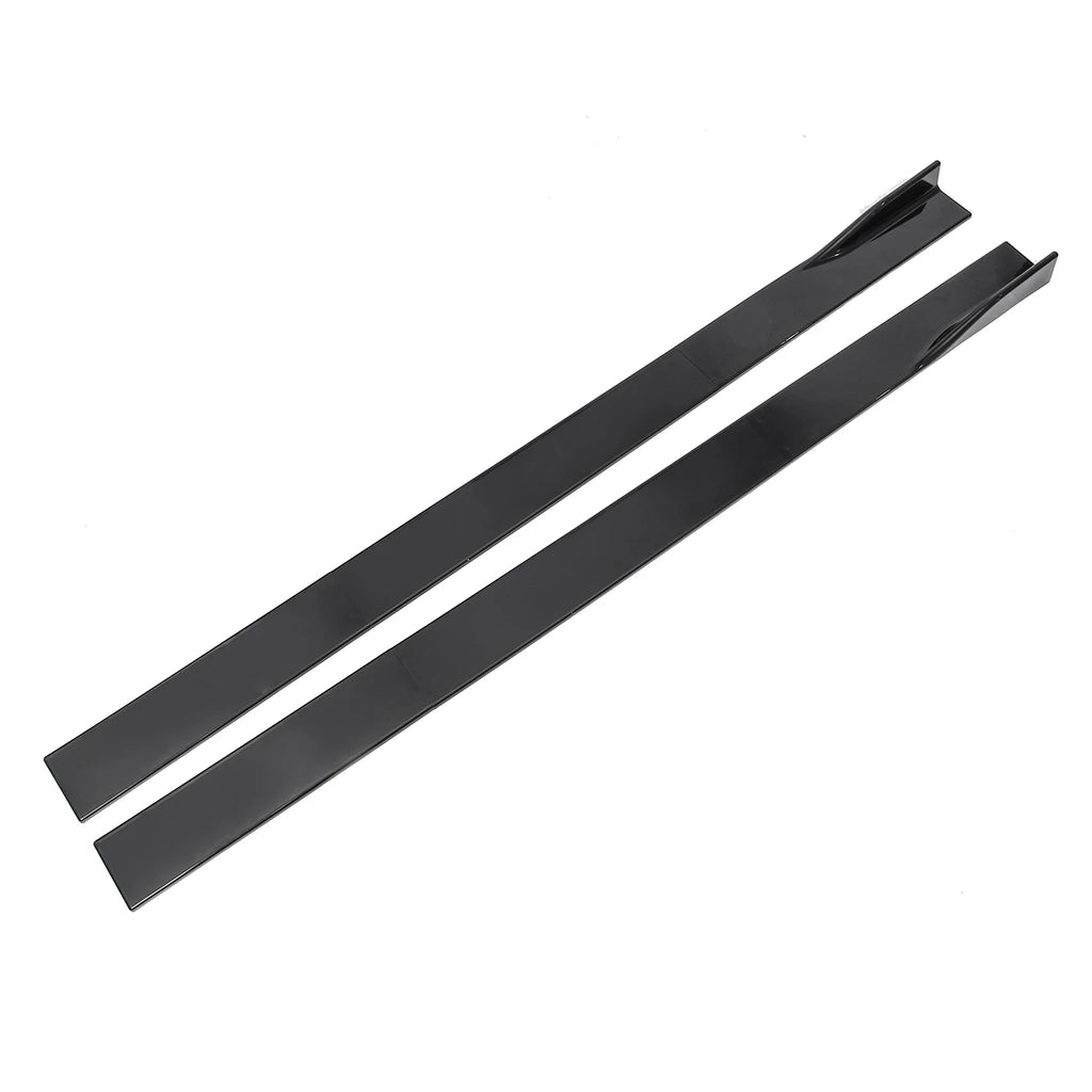 2.2m Glossy Black Universal Car Side Skirt Winglet Extensions Rocker Splitters For BMW F30 F80 F82 M4 F32 F36 E90 E92 F10