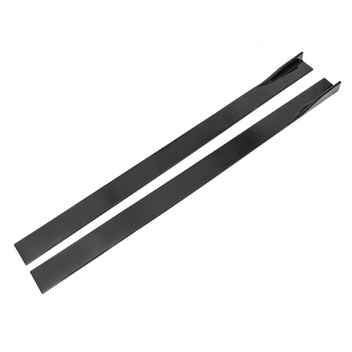 2.2m Glossy Black Universal Car Side Skirt Winglet Extensions Rocker Splitters For BMW F30 F80 F82 M4 F32 F36 E90 E92 F10