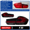 4 pcs Car Tail Lights for BMW F30 2012-2018 F35 LED 3D style Rear lamps 320i 325i LED DRL Brake Signal Reverse Auto Accessories