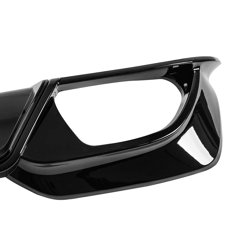 For 2019-2022 BMW 3 Series G20 G21 330i M340i Car Rear Bumper Lip Diffuser W/LED Carbon Fiber Gloss Black M Sport Accessories