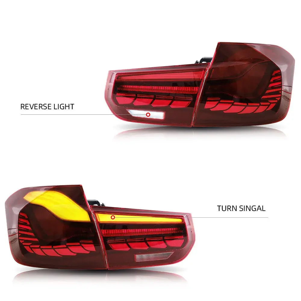 LED Tail Lights for BMW 3 Series F30 F35 F80 2012-2018 Red OLED GTS Style Rear Lamp Rear Lamps DRL Signal Automotive