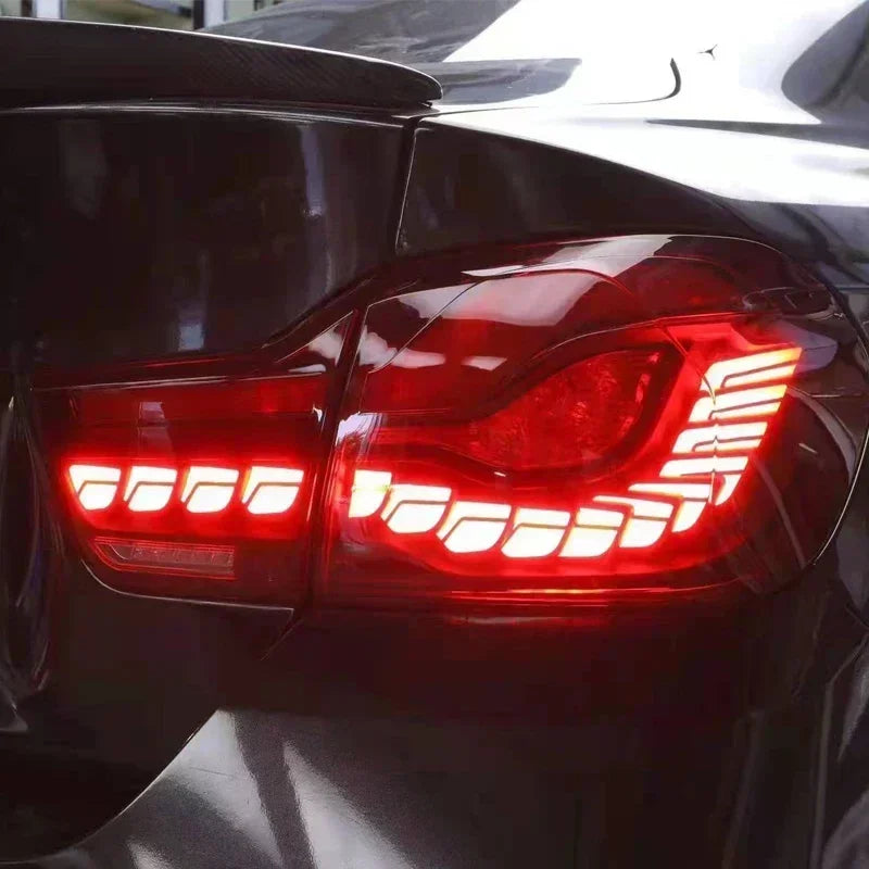 4PCS LED GTS Style Tail Lights for BMW F32 F36 F82 F83 M4 2014-2020 Rear Lamp with Dynamic Sequential Turn Signal Start-up Anim