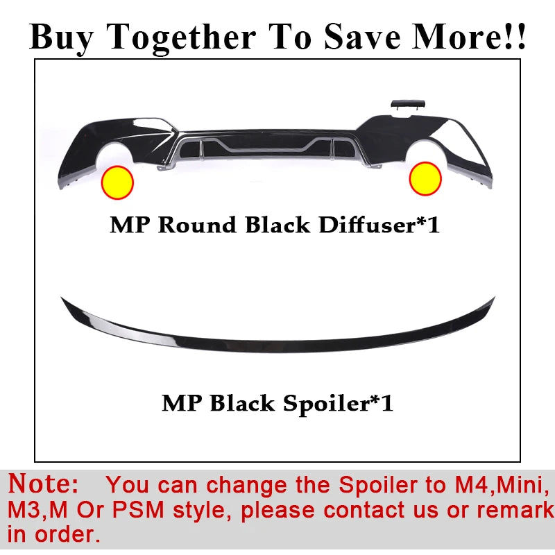 Rear Bumper Diffuser For BMW 3 Series G20 G21 M Tech Body Kit MP Competition Diffusor M340i 325i 2019 2020 2021 2022 2023