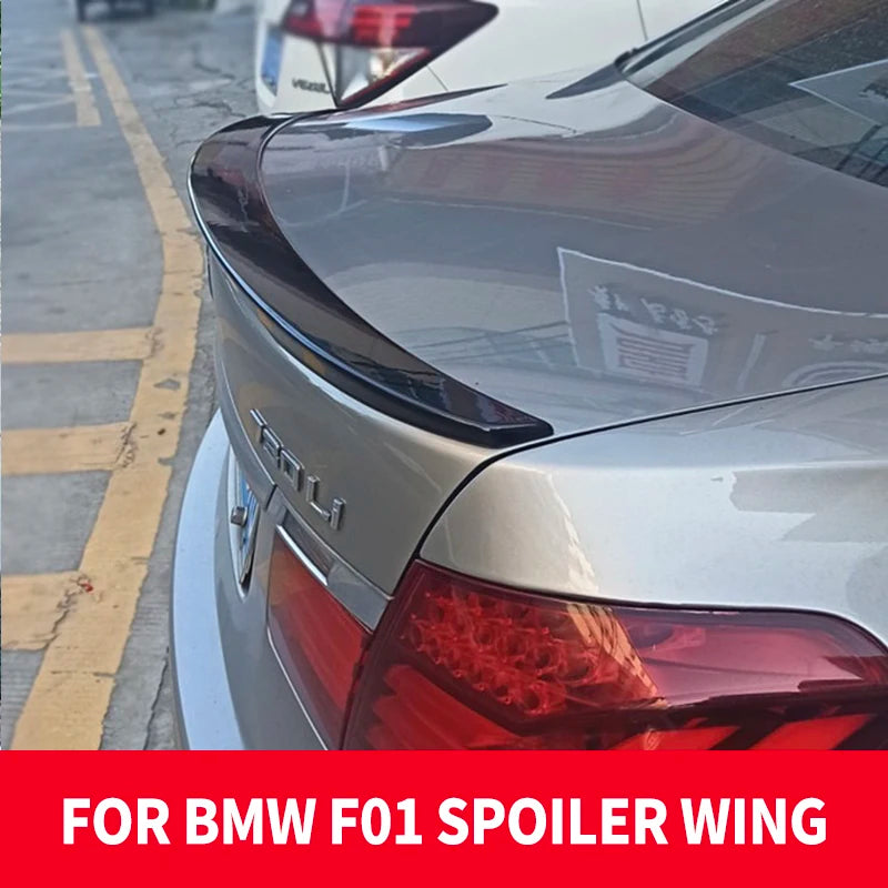 For BMW 7 Series F01 F02 F03 F04 740i 750i ABS Material Rear Trunk Lid Car Wing Lip Spoiler MP style  2008-2015