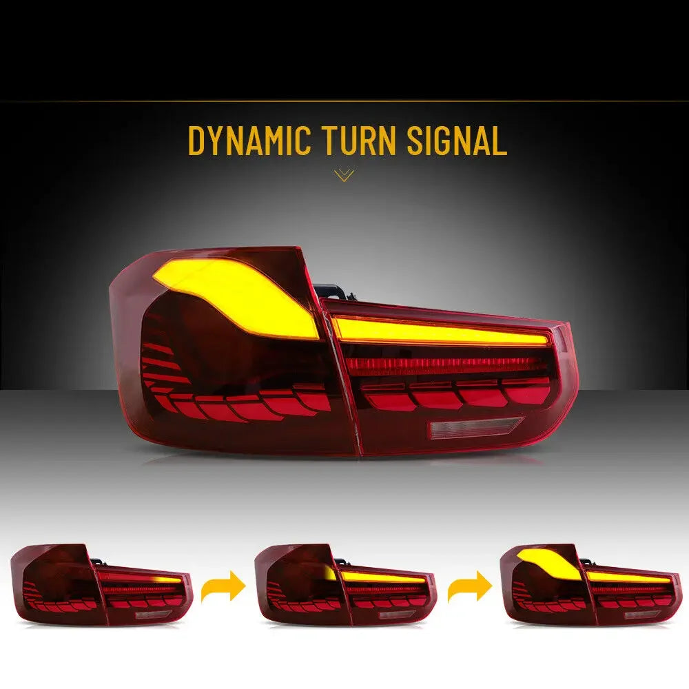 LED Tail Lights for BMW 3 Series F30 F35 F80 2012-2018 Red OLED GTS Style Rear Lamp Rear Lamps DRL Signal Automotive