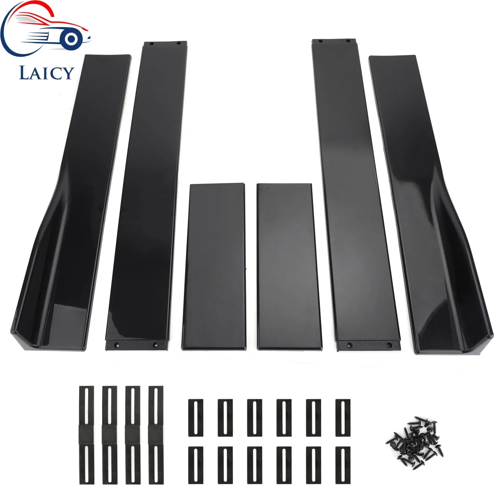 LAICY For F07 F10 F11 530i 535i 528i 86.6'' Side Skirt Splitter Spoiler Lip Rocker Panel Extensions Body Kit Car Bumpers Black