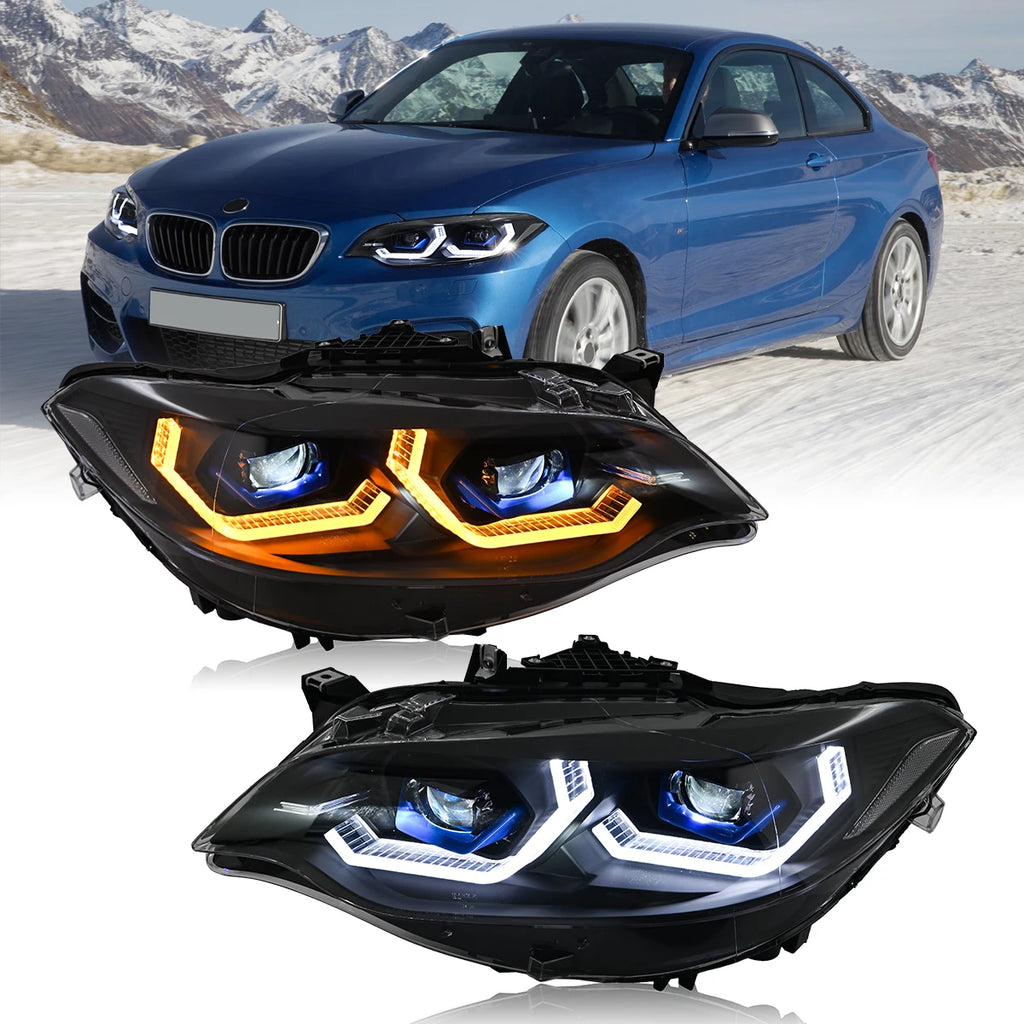 Projector Lens LED Headlight Assembly For BMW F22 F23 228i xDrive 230i M235i M240i 2014-2018 Turbo Xenon Headlamp