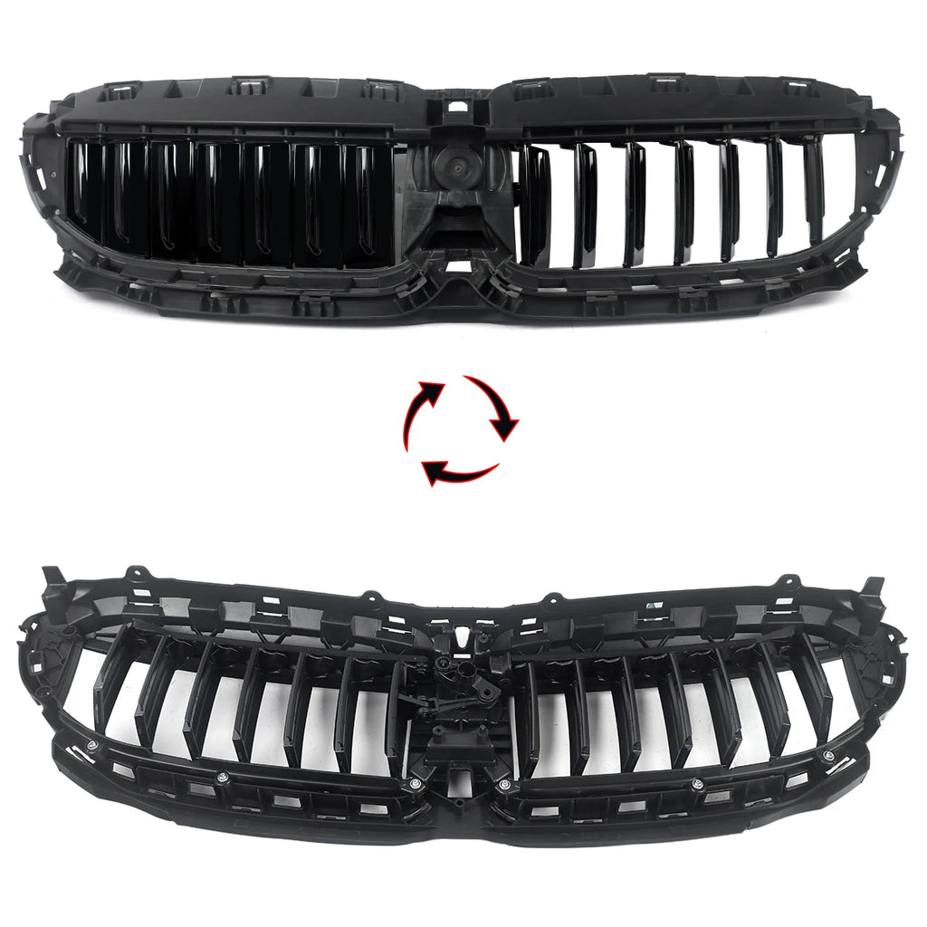 Front Radiator Grille Active Air Shutter Black Compatible with BMW G20 G21 330i 2019-2022 Automotive Exterior Parts 51749465188