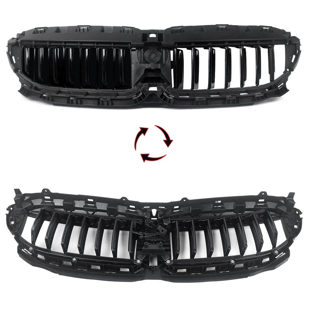 Front Radiator Grille Active Air Shutter Black Compatible with BMW G20 G21 330i 2019-2022 Automotive Exterior Parts 51749465188