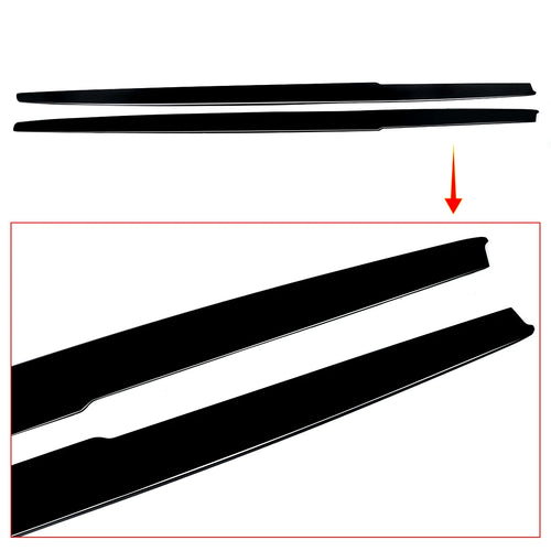 2PCS Side Skirts Rocker Panel Molding Compatible with 2010-2016 BMW F10 F11 M-Package 550i 530i Side Skirt Extension Body Kit
