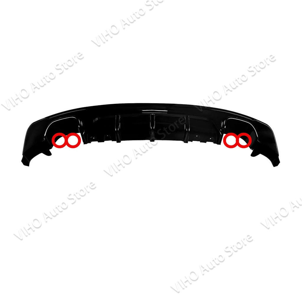 F22 F23 M sport Car Rear Bumper Dual Lip Splitters Spoiler Kits Lower Diffuser Lip For BMW 220i 228i 230i 235i 2 Doors 2014-2020