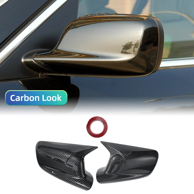 Pair Side Rearview Mirror Cap Wing Mirror Cover For BMW 7 Series E65 E66 2001-2008 E67 2002-2008 For E46 Coupe Mirror Cover