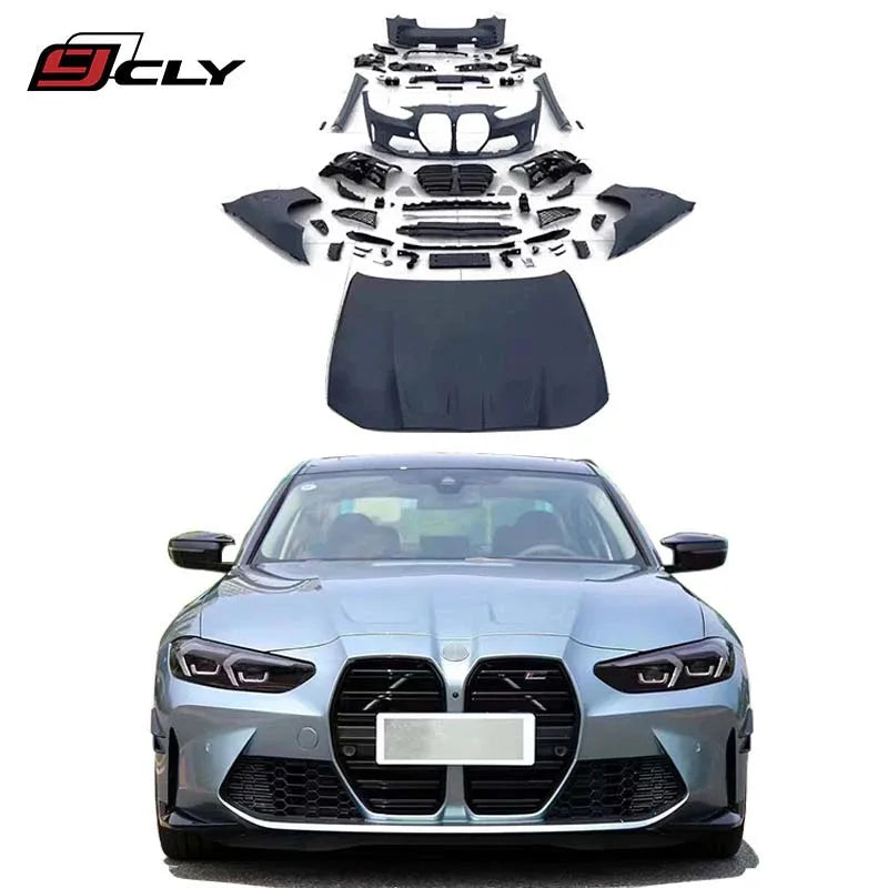 Flash Sale ! Car Bodykit for  3 Series G20 Upgrade M3 Front Bumper Hood Fender Rear Bumper Side Skirt 2022 2023