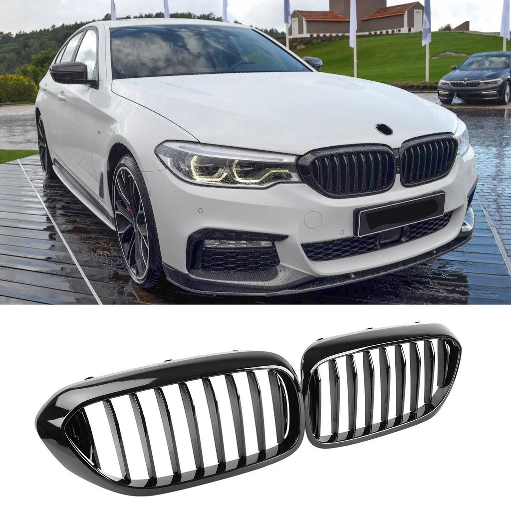 Front Kidney Grill For BMW 5 Series G30 G31 G38 2017~2020 525i Single Slat Kidney Grill Replacement Racing Front Bumper Grilles