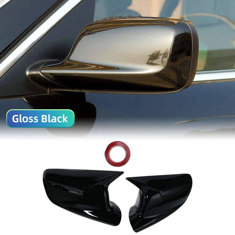 Pair Side Rearview Mirror Cap Wing Mirror Cover For BMW 7 Series E65 E66 2001-2008 E67 2002-2008 For E46 Coupe Mirror Cover