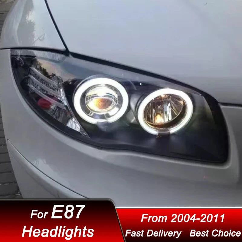 Hot Car Headlights For BMW 1 series E87 04-11 EMARK DOT style LED Headlamp Assembly Upgrade Projector Lens Accessories Kit