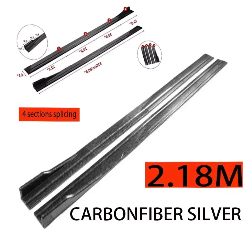 FOR BMW 840i M E39 E46 E53 E90 E92 E93 E60 E61 2M Car Side Skirt Extension Plate Lip Separator Bumper 2.18M Racing Side Spoiler
