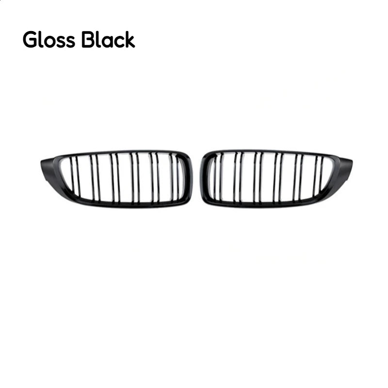 For BMW 4 Series F32 F33 F36 M3 F80 M4 F82 Car Front Bumper Grille Racing Grill 12-18 Dual-Slat Glossy Black Grilles Accessories