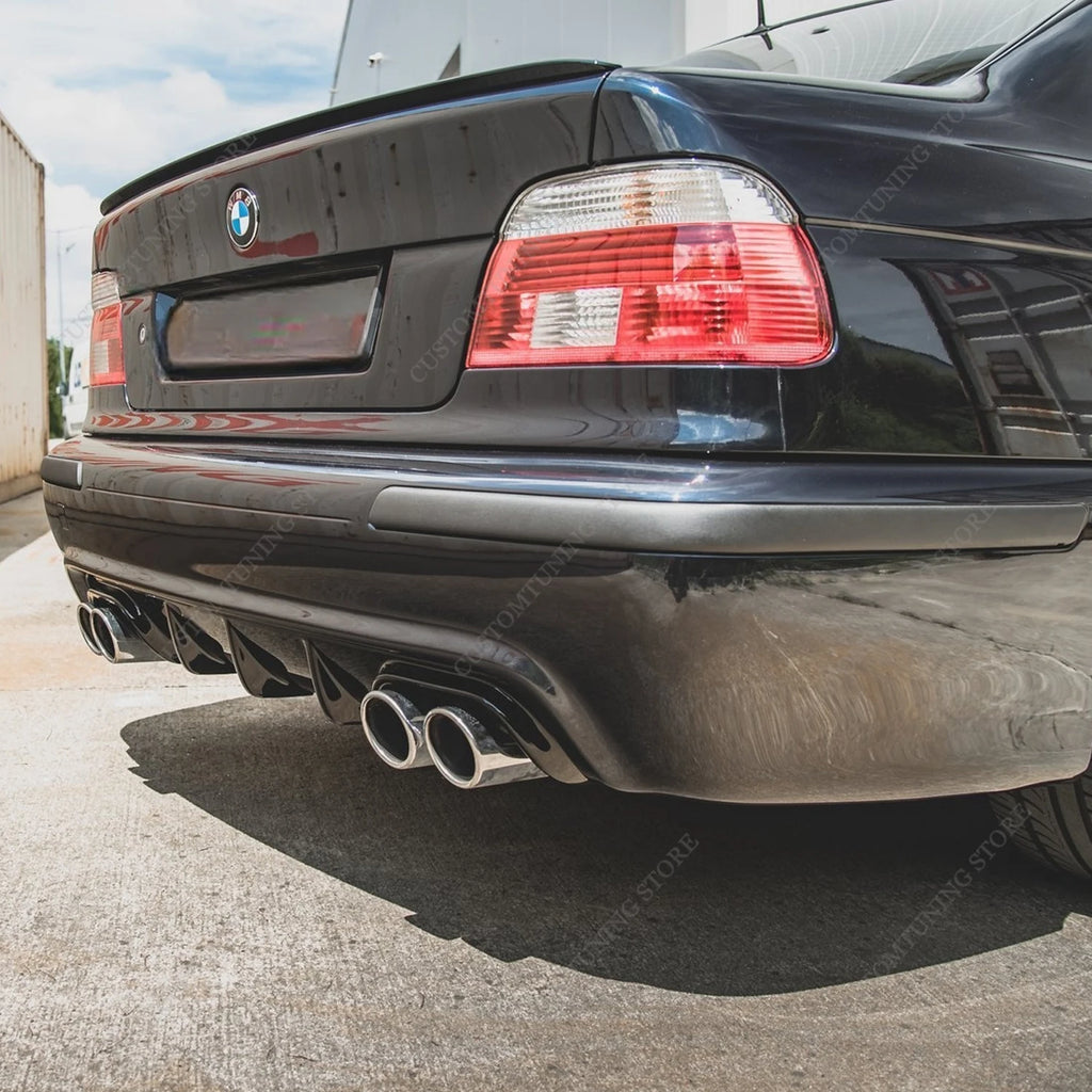 For Bmw E39 M-Tech Maxton Style Gloss Black Rear Bumper Diffuser 520i 523i 530i 540i M Sport 1998-2003 OEM Replace Bodykits