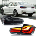 LED GTS Tail Lights for BMW F30 3-Series M3 F80 2012-2018 Saloon Sequential Turn Signal Black Rear Lamps Assembly [Not Fit F31]