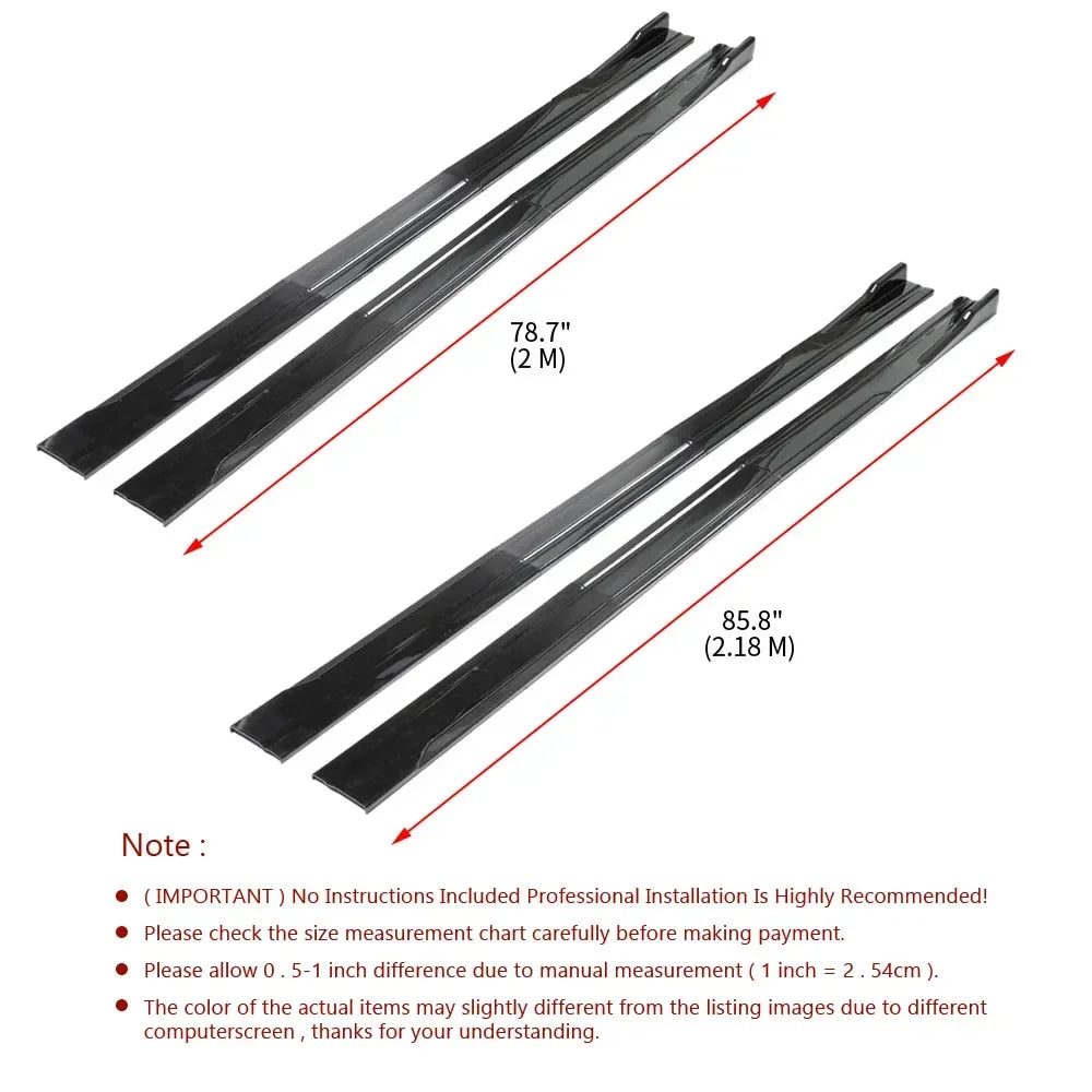 FOR BMW M3 G20 G30 G31 2M Car Side Skirt Extension Plate Lip Separator Bumper 2.18M Racing Side Spoiler