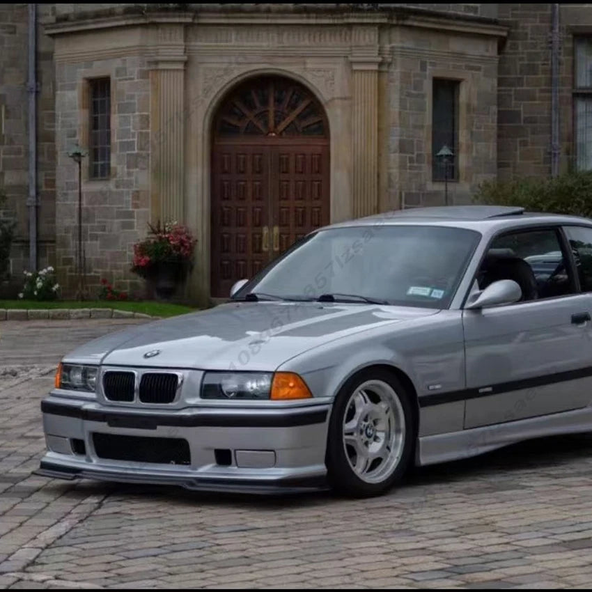 Car Front Bumper Spoiler Lip For BMW E36 M3 4-Door Sedan 2Door Coupe 1990-2002 Gloss Black Look Lower Diffuser Splitter Body Kit