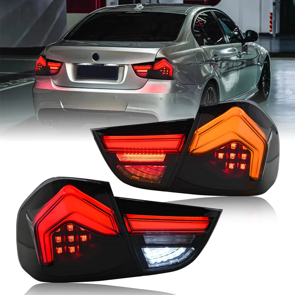 Pair LED Tail Light Assembly For BMW 3 Series E90 2009 2010 2011 2012 Rear Fog Running Light Taillight