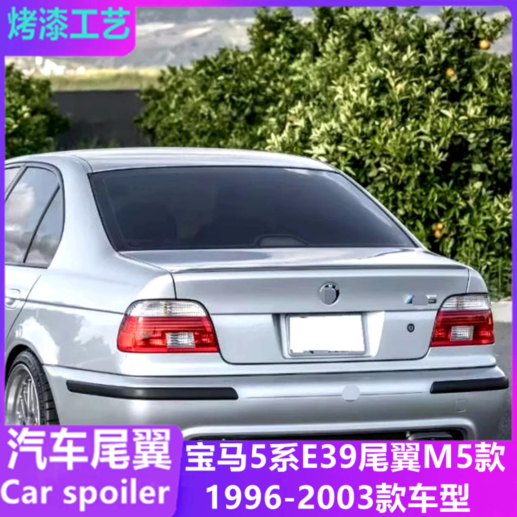 For 1996-2003 BMW 5 Series E39 E34 520i 525Li M5 Style Trunk Lip Spoiler, ABS Material, Carbon Fiber Look, Modified Accessories