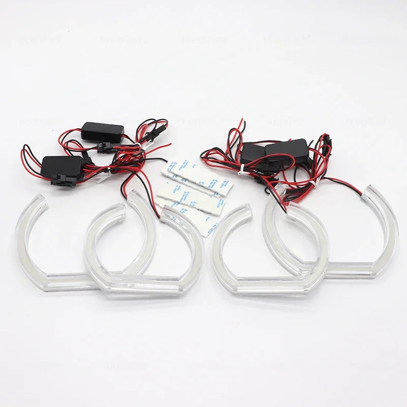 For BMW 1 Series E81 E82 E87 E88 1M 04-13 Xenon Headlight CS CSL Style Lemon Yellow Ring Angel Eyes LED Tuning Headlight Rings