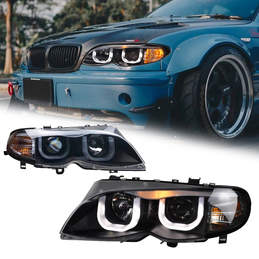 LED HeadLights for BMW 3 series E46 4 doors 02-06 full led DRL Car head lamp Assembly Signal Auto Accessories Modified Lamp