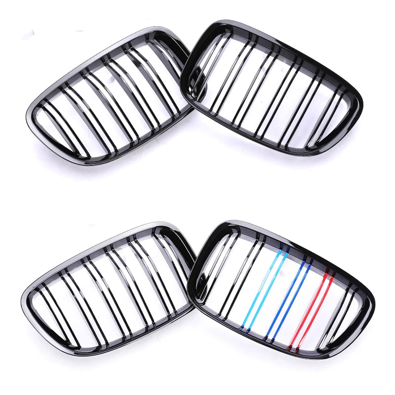 Kidney Grill Grille For BMW 5 Series Gran Turismo GT F07 2009-2017 M Color Chrome Carbon Fiber Pattern Racing Style 535i GT