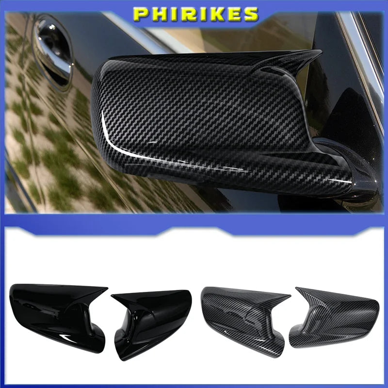 Pair Side Rearview Mirror Cap Wing Mirror Cover For BMW 7 Series E65 E66 2001-2008 E67 2002-2008 For E46 Coupe Mirror Cover