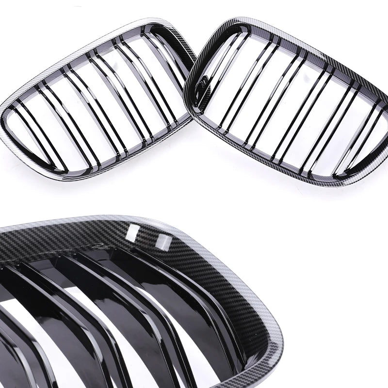 Kidney Grill Grille For BMW 5 Series Gran Turismo GT F07 2009-2017 M Color Chrome Carbon Fiber Pattern Racing Style 535i GT